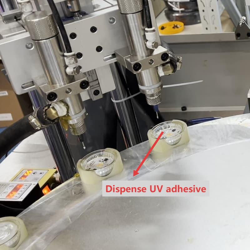 GU10 lamp cup automatic dispensing