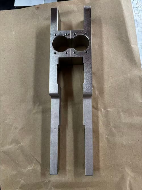 High-precision CNC milling industrial equipment frame part, Synrit custom mechanical component