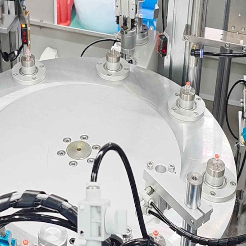 Synrit automatic assembly machine for medical high‑pressure connector, full machine overview