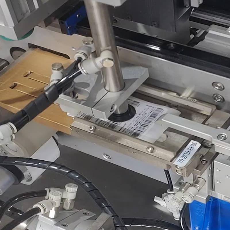 Vision labeling station of ligation clip automatic packaging machine